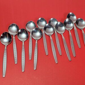 Vintage Set of 12 Rostfrei Small Spoons